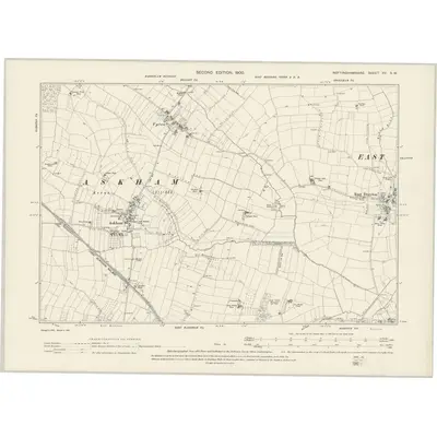 1898 Map of Nottinghamshire XV.SW, 1900 Print