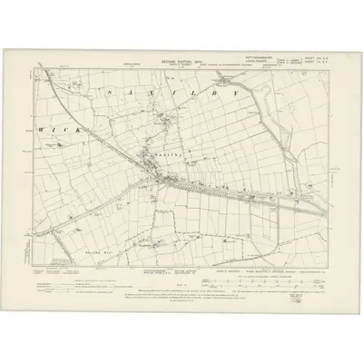 1898 Map of Nottinghamshire XVI.SE, 1900 Print
