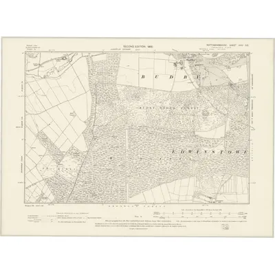 1897 Map of Nottinghamshire XVIII.SE, 1900 Print