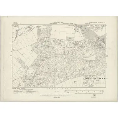 1914 Map of Nottinghamshire XVIII.SE, 1921 Print