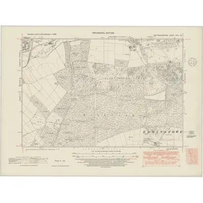1938 Map of Nottinghamshire XVIII.SE, 1948 Print