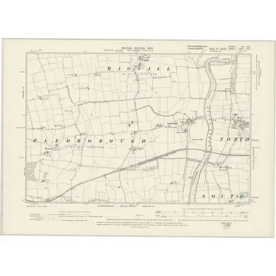 1898 Map of Nottinghamshire XX.NE, 1900 Print
