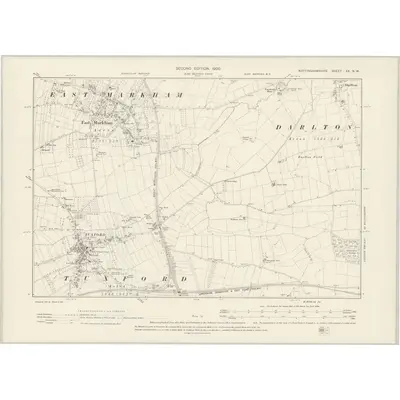 1898 Map of Nottinghamshire XX.NW, 1900 Print