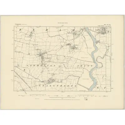 1884 Map of Nottinghamshire XX.SE