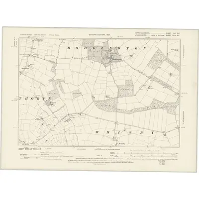 1899 Map of Nottinghamshire XXI.SE, 1901 Print