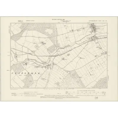 1897 Map of Nottinghamshire XXIII.NE, 1900 Print