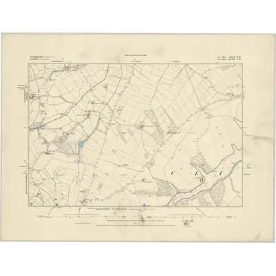 1875 Map of Nottinghamshire XXIII.NW, 1885 Print
