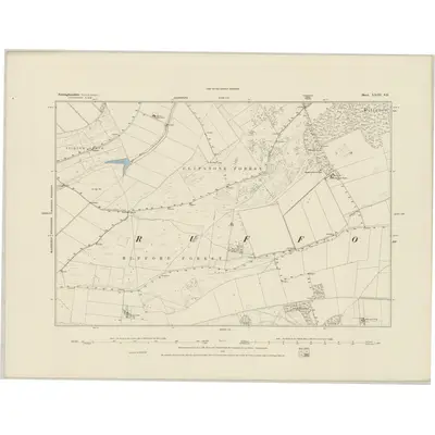 1883 Map of Nottinghamshire XXIII.SE, 1884 Print