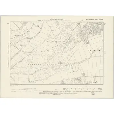 1897 Map of Nottinghamshire XXIII.SE, 1900 Print