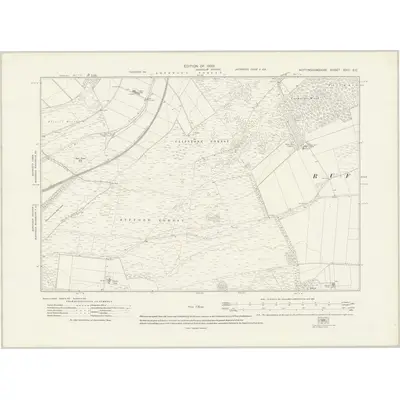 1914 Map of Nottinghamshire XXIII.SE, 1920 Print