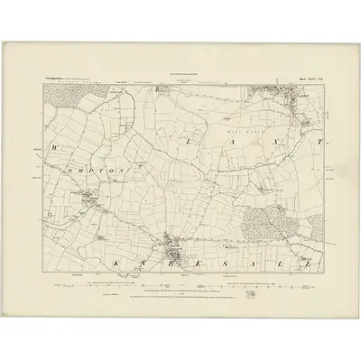 1883 Map of Nottinghamshire XXIV.NE, 1884 Print