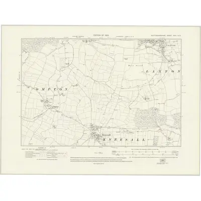 1915 Map of Nottinghamshire XXIV.NE, 1920 Print