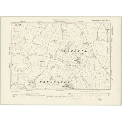 1899 Map of Nottinghamshire XXIV.SE, 1900 Print
