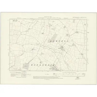 1915 Map of Nottinghamshire XXIV.SE, 1920 Print