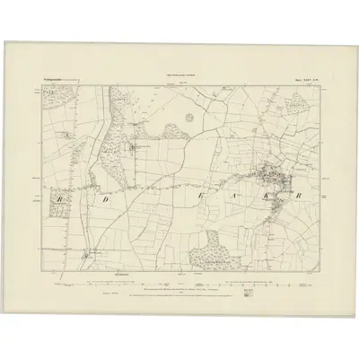 1883 Map of Nottinghamshire XXIV.SW, 1884 Print