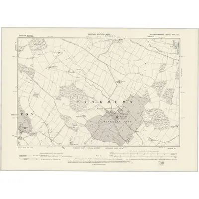1899 Map of Nottinghamshire XXIX.NE, 1900 Print