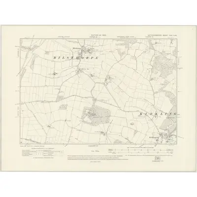 1915 Map of Nottinghamshire XXIX.NW, 1920 Print