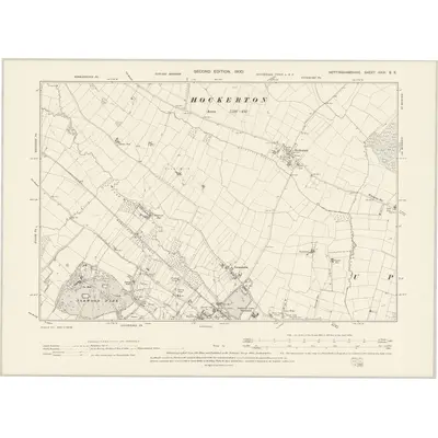 1898 Map of Nottinghamshire XXIX.SE, 1900 Print