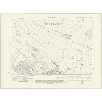1915 Map of Nottinghamshire XXIX.SE, 1921 Print