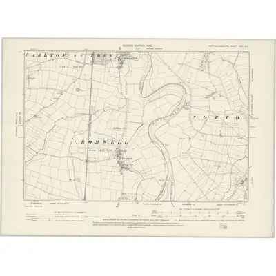 1899 Map of Nottinghamshire XXV.SE, 1900 Print