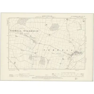 1899 Map of Nottinghamshire XXV.SW, 1900 Print