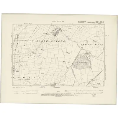 1899 Map of Nottinghamshire XXVI.NW, 1901 Print