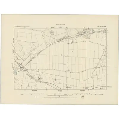 1877 Map of Nottinghamshire XXVIII.NE, 1884 Print