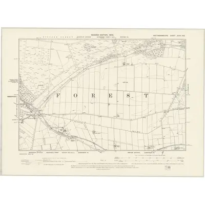 1897 Map of Nottinghamshire XXVIII.NE, 1900 Print