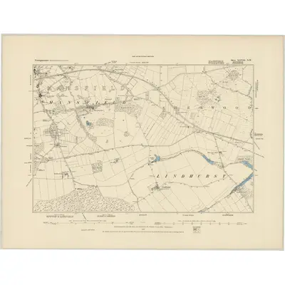 1877 Map of Nottinghamshire XXVIII.NW, 1885 Print