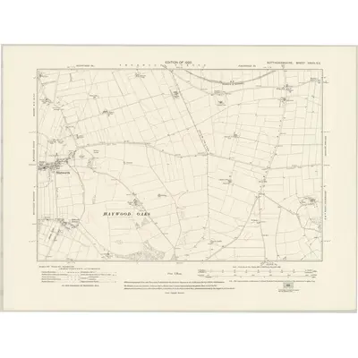 1913 Map of Nottinghamshire XXVIII.SE, 1920 Print