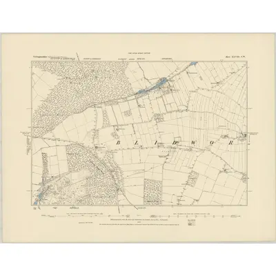 1877 Map of Nottinghamshire XXVIII.SW, 1885 Print