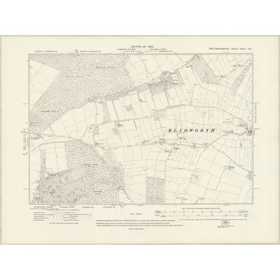 1913 Map of Nottinghamshire XXVIII.SW, 1920 Print
