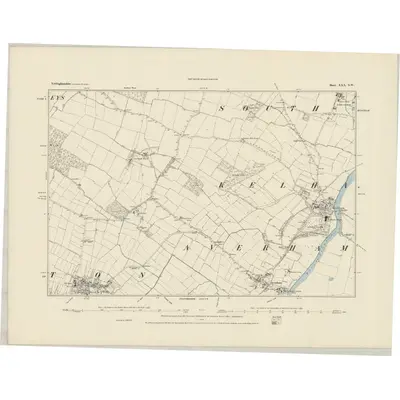 1883 Map of Nottinghamshire XXX.SW, 1884 Print