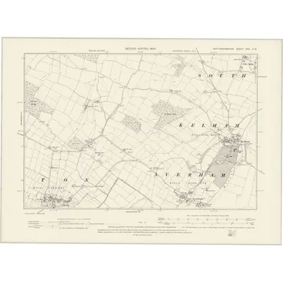 1899 Map of Nottinghamshire XXX.SW, 1900 Print