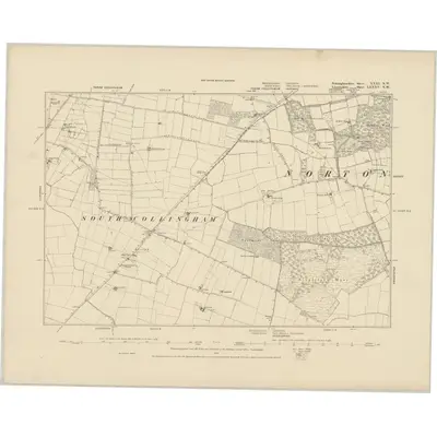 1884 Map of Nottinghamshire XXXI.NW, 1886 Print