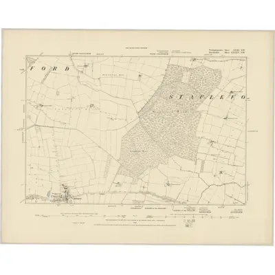 1883 Map of Nottinghamshire XXXI.SW, 1886 Print