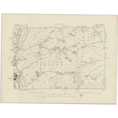1878 Map of Nottinghamshire XXXII.NW, 1884 Print