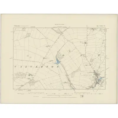 1873 Map of Nottinghamshire XXXIII.NE, 1884 Print