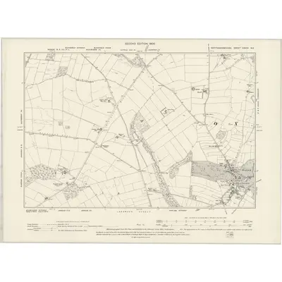 1898 Map of Nottinghamshire XXXIII.NE, 1900 Print