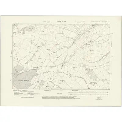 1915 Map of Nottinghamshire XXXIV.NW, 1921 Print
