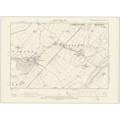 1899 Map of Nottinghamshire XXXIV.SE, 1900 Print