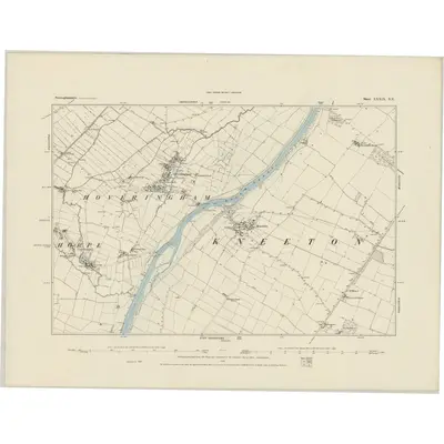 1883 Map of Nottinghamshire XXXIX.NE, 1884 Print