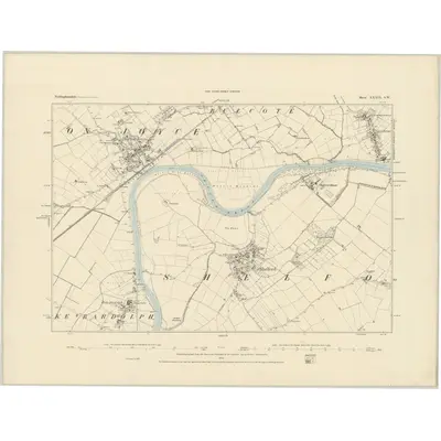 1883 Map of Nottinghamshire XXXIX.SW