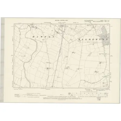 1899 Map of Nottinghamshire XXXV.SE, 1900 Print
