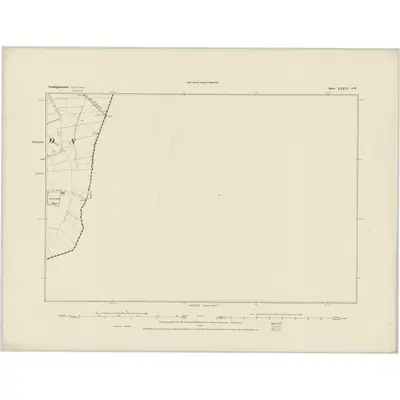 1883 Map of Nottinghamshire XXXVI.SW, 1884 Print