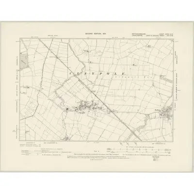1899 Map of Nottinghamshire XXXVI.SW, 1901 Print