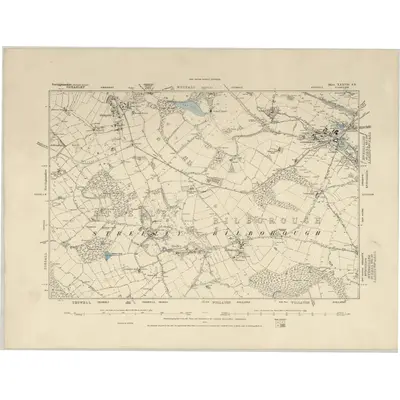 1879 Map of Nottinghamshire XXXVII.SE, 1885 Print