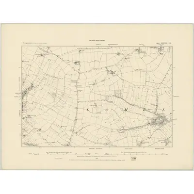 1878 Map of Nottinghamshire XXXVIII.NE, 1885 Print