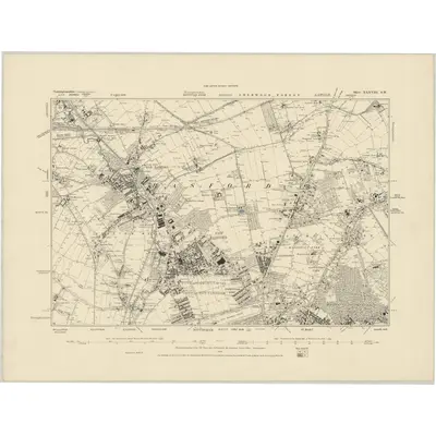 1878 Map of Nottinghamshire XXXVIII.SW, 1885 Print