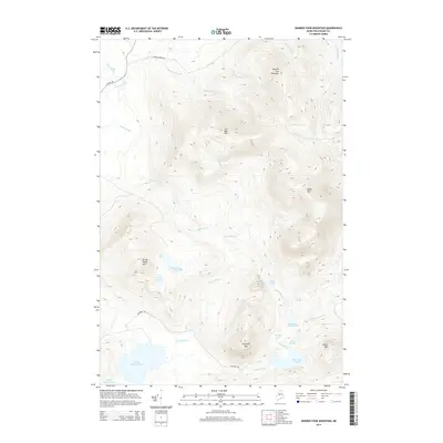 2014 Map of Number Four Mountain, 2014 Print